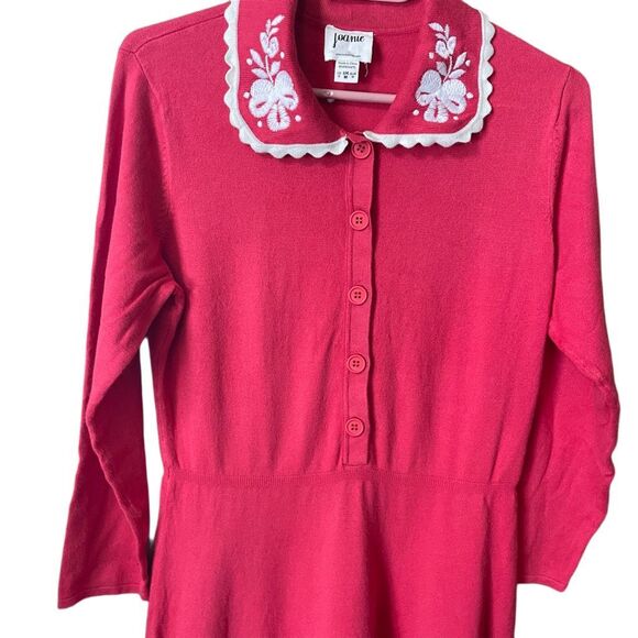 Joanie Clothing size Med Benita embroidered collar knitted dress. - Picture 6 of 7